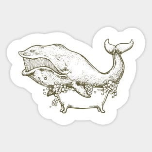 Rub-a-dub-dub, a Whale in a Tub Sticker